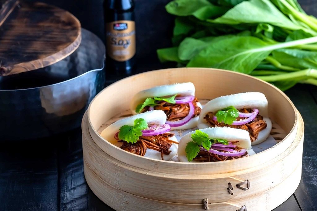 Bao buns med pulled beef